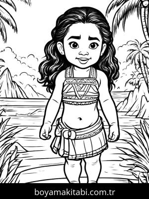 Moana boyama sayfası,  coloring page, tatlı, klasik, kreatif