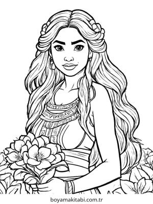 Moana boyama sayfası – keyifli zaman, renkli çizimler