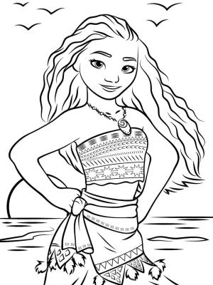 Moana boyama sayfası,  coloring page, Güzel Moana, 