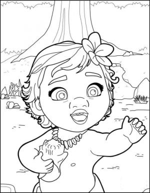 Moana boyama sayfası,  coloring page, Bebek Moana’yı çiz, 