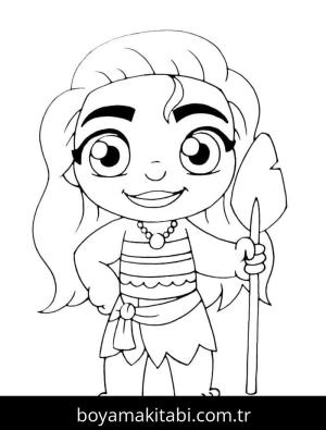 Moana boyama sayfası – yaratıcılığı geliştirir, keyifli zaman