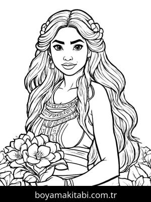 Moana boyama sayfası,  coloring page, karikatür, oyunlu, sevimli