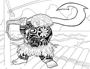 Moana boyama sayfası,  coloring page, Harika Maui, 