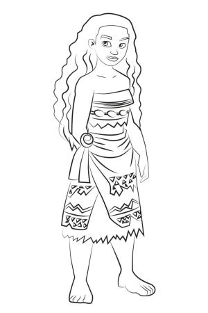 Moana boyama sayfası,  coloring page, Moana’nın çizimi, 