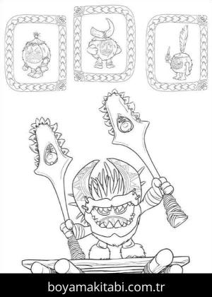 Moana boyama sayfası – kolay boyama, eğitici aktivite