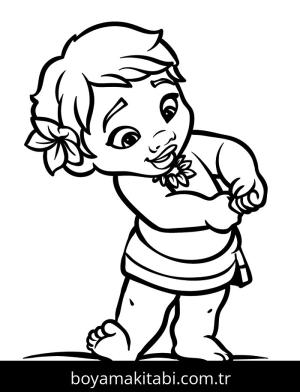 Moana boyama sayfası – eğitici aktivite, yaratıcılık