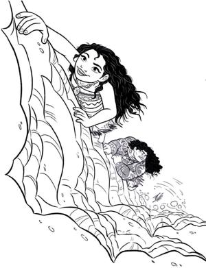 Moana boyama sayfası,  coloring page, Disney Moana’yı çiz, 