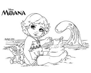 Moana boyama sayfası,  coloring page, Şirin Moana, 