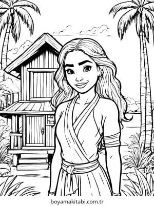 Moana boyama sayfası – evde etkinlik, ücretsiz yazdır