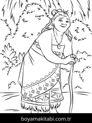 Moana boyama sayfası – keyifli zaman, renkli çizimler
