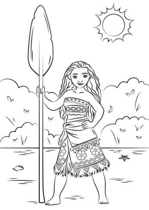 Moana boyama sayfası,  coloring page, Havalı Moana, 