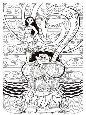 Moana boyama sayfası,  coloring page, Stres Karşıtı Moana, 