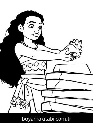 Moana boyama sayfası – renkli çizimler, okul öncesi