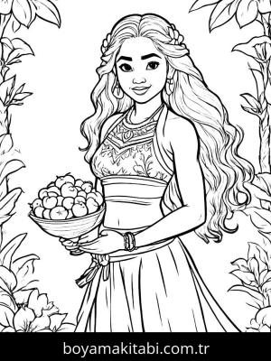 Moana boyama sayfası,  coloring page, şirin, şekilli, sevimli