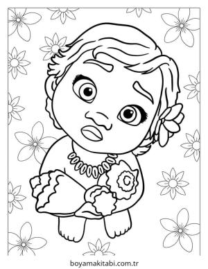 Moana boyama sayfası – yaratıcılık, eğlenceli etkinlik