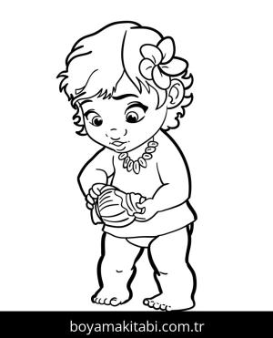 Moana boyama sayfası – yaratıcılığı geliştirir, keyifli zaman