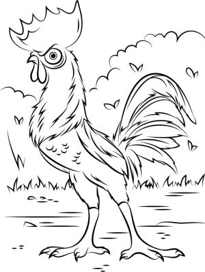 Moana boyama sayfası,  coloring page, Moana’da Hei Hei, 