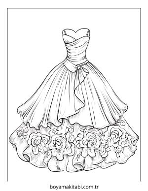 Moda  boyama sayfası – boyama etkinliği, çocuk aktivitesi