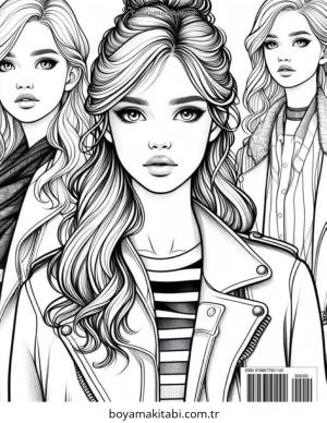 Moda  boyama sayfası – boyama etkinliği, çocuk aktivitesi