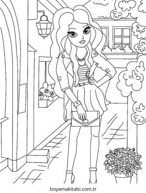 Moda  boyama sayfası – boyama çalışması, yaratıcılığı geliştirir