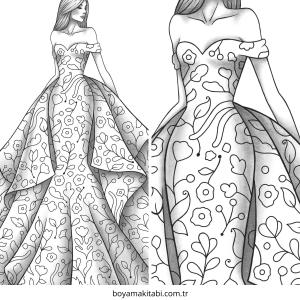Moda  boyama sayfası – ücretsiz yazdır, boyama etkinliği