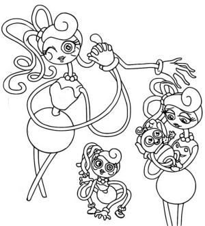 Mommy Long Legs boyama sayfası,  coloring page, Uzun Bacaklar Anne Baskısı, 