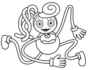 Mommy Long Legs boyama sayfası,  coloring page, Poppy Playtime’da Uzun Bacaklar Annesini Çiz, 