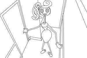 Mommy Long Legs boyama sayfası,  coloring page, Ücretsiz Uzun Bacaklar Anne, 