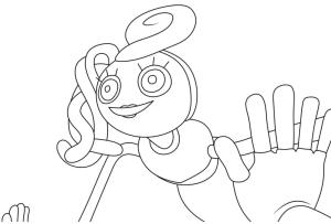 Mommy Long Legs boyama sayfası,  coloring page, Anne Uzun Bacakları Yazdır, 