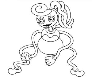 Mommy Long Legs boyama sayfası,  coloring page, Poppy Playtime’dan uzun bacaklı anne, 