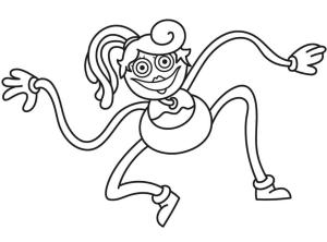 Mommy Long Legs boyama sayfası,  coloring page, Yazdırılabilir Anne Uzun Bacaklar, 