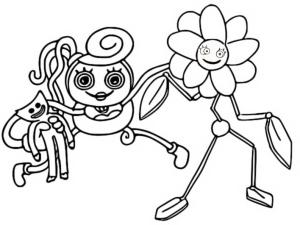 Mommy Long Legs boyama sayfası,  coloring page, Uzun Bacaklı Anne ve Daisy, 