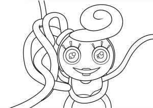 Mommy Long Legs boyama sayfası,  coloring page, Anne Uzun Bacaklı Yüz, 