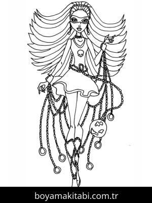 Monster High (Canavar High) boyama sayfası – eğitici aktivite, yaratıcılık