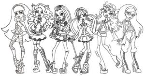 Monster High (Canavar High) boyama sayfası,  coloring page, Monster High Takımı, 