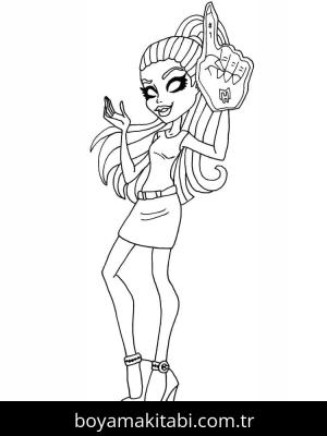 Monster High (Canavar High) boyama sayfası – kolay boyama, eğitici aktivite