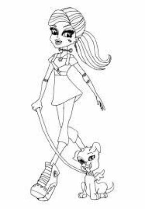 Monster High (Canavar High) boyama sayfası,  coloring page, Frankie Stein ve Clawdeen Kurt Canavar Yüksek, 