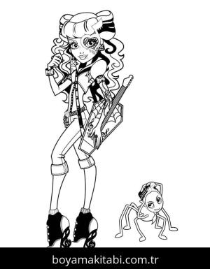 Monster High (Canavar High) boyama sayfası – renkli çizimler, okul öncesi