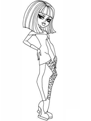 Monster High (Canavar High) boyama sayfası,  coloring page, Monster High Cleo Dansı, 