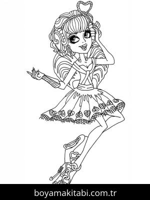 Monster High (Canavar High) boyama sayfası – boyama etkinliği, çocuk aktivitesi