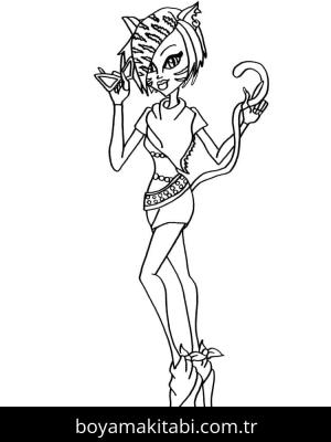 Monster High (Canavar High) boyama sayfası – boyama etkinliği, çocuk aktivitesi