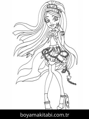 Monster High (Canavar High) boyama sayfası – sanatsal çalışma, çocuklar için