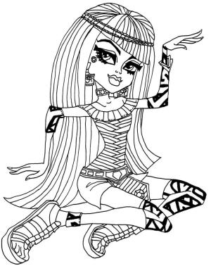 Monster High (Canavar High) boyama sayfası,  coloring page, Monster High Cleo, 