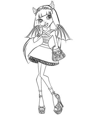 Monster High (Canavar High) boyama sayfası,  coloring page, Rochelle Goyle, 