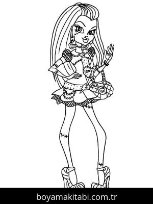 Monster High (Canavar High) boyama sayfası – keyifli zaman, renkli çizimler