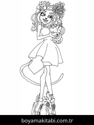 Monster High (Canavar High) boyama sayfası – renkli çizimler, okul öncesi