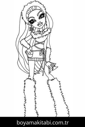Monster High (Canavar High) boyama sayfası – çocuklar için, çizgi film temalı