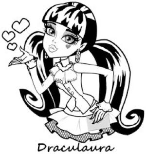 Monster High (Canavar High) boyama sayfası,  coloring page, Monster High Draculaura, 