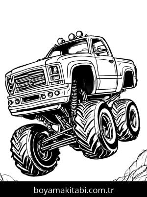 Monster Truck boyama sayfası,  coloring page, , 