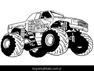Monster Truck boyama sayfası – ücretsiz yazdır, boyama etkinliği